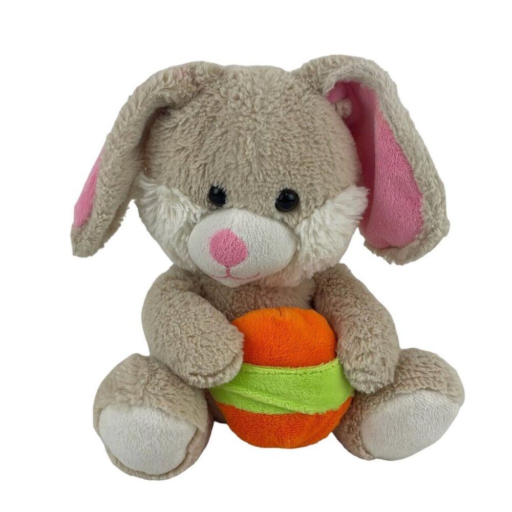 Animal Adventure Bunny‎ Rabbit 11” Plush Easter Egg Pocket 2016 Tan Pink